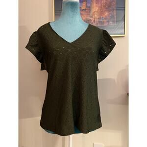 Michael Kors Top Hunter Green sz M